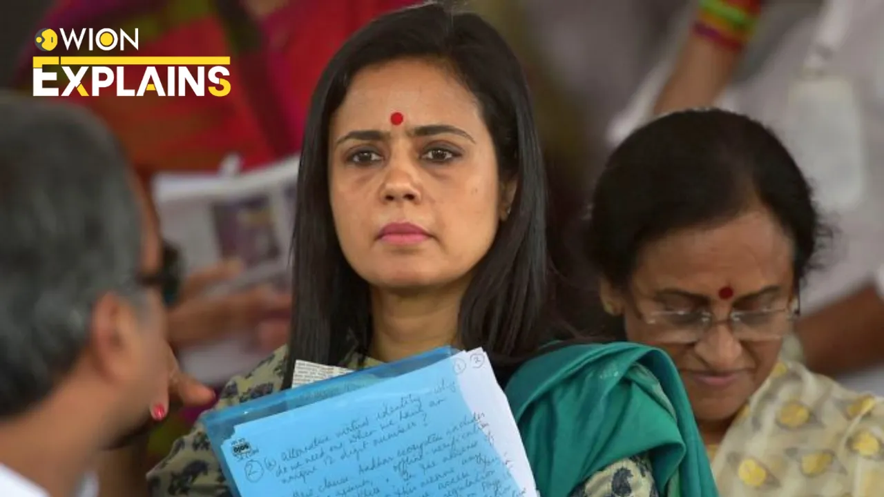  Trinamool Congress Member of Parliament Mahua Moitra Photograph:(PTI) 