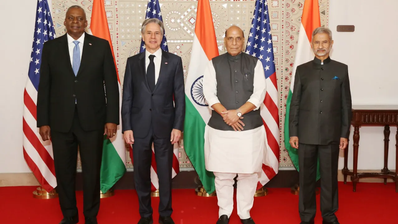  Indian and US ministers at India-US 2+2 Ministerial Dialogue  Photograph:(X) 