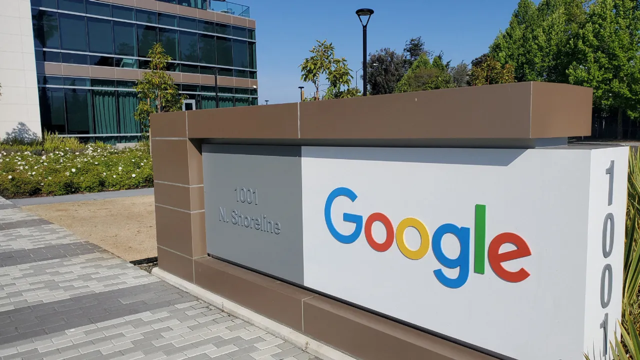  A sign is pictured outside a Google office near the company's headquarters in Mountain View, California, United States. Photograph:(Reuters) 