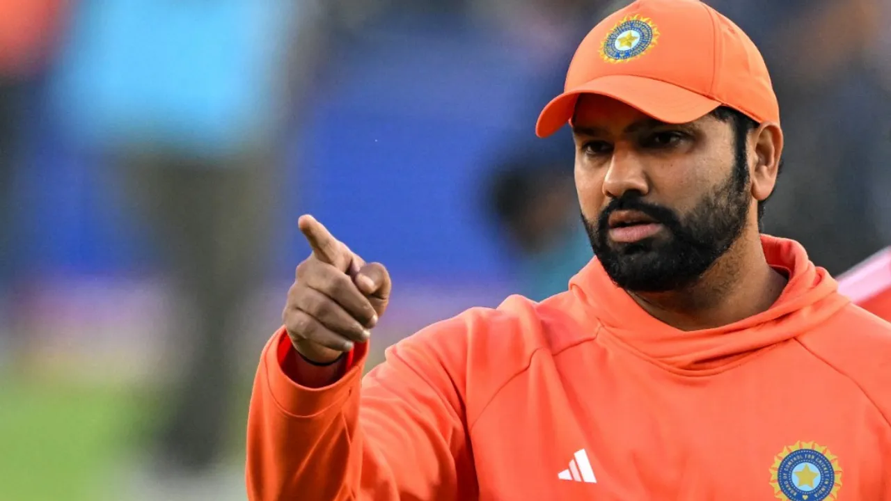  Tense faces around but players know their roles: Rohit ahead of CWC final Photograph:(AFP) 