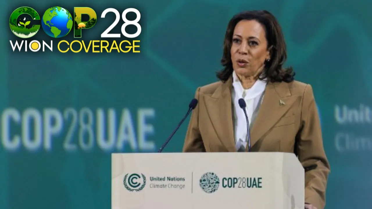  US Vice President Kamala Harris at COP28 summit Photograph:(AFP) 
