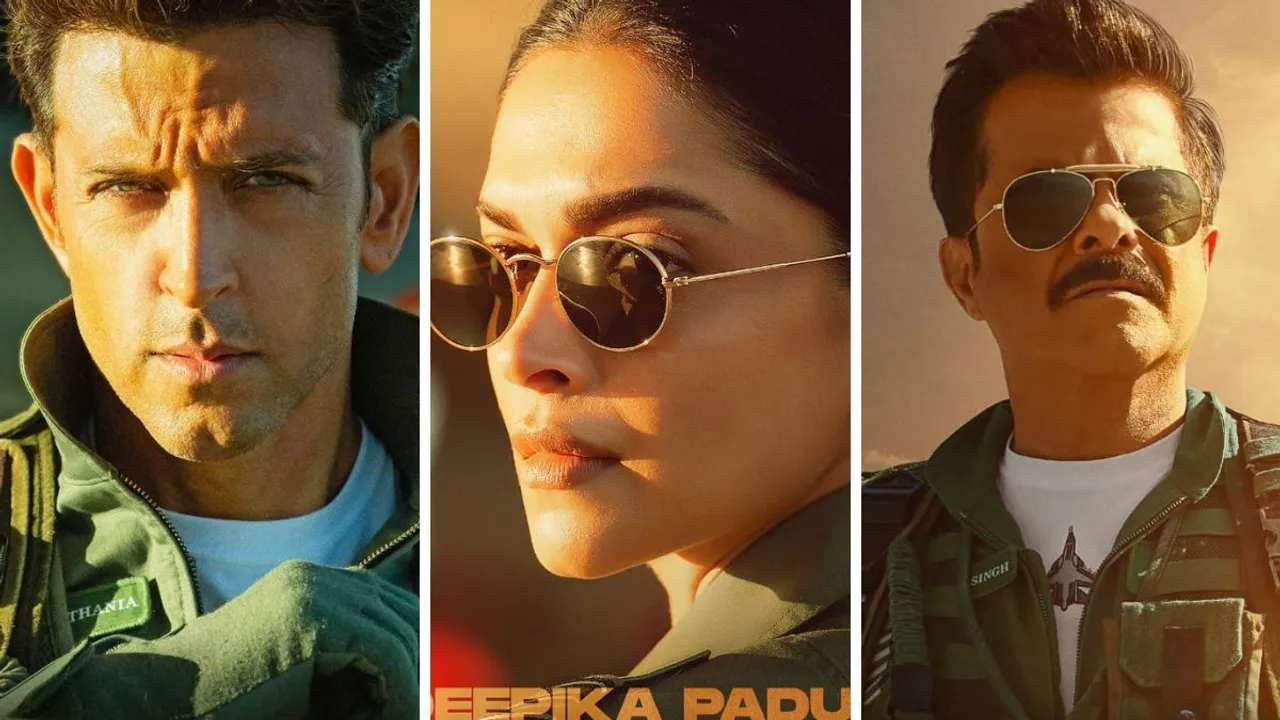  Hrithik Roshan, Deepika Padukone and Anil Kapoor in Fighter Photograph:(WION Web Team) 