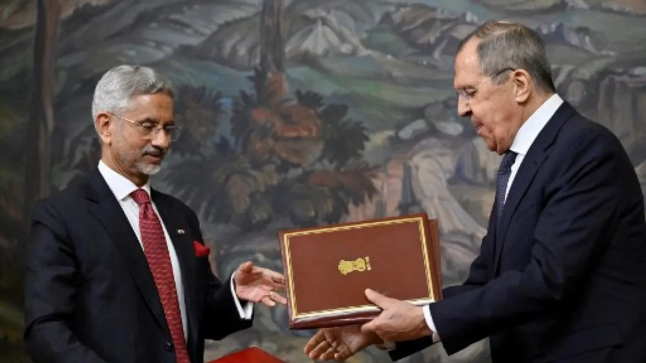  Sergei Lavrov and Subrahmanyam Jaishankar  Photograph:(AFP) 