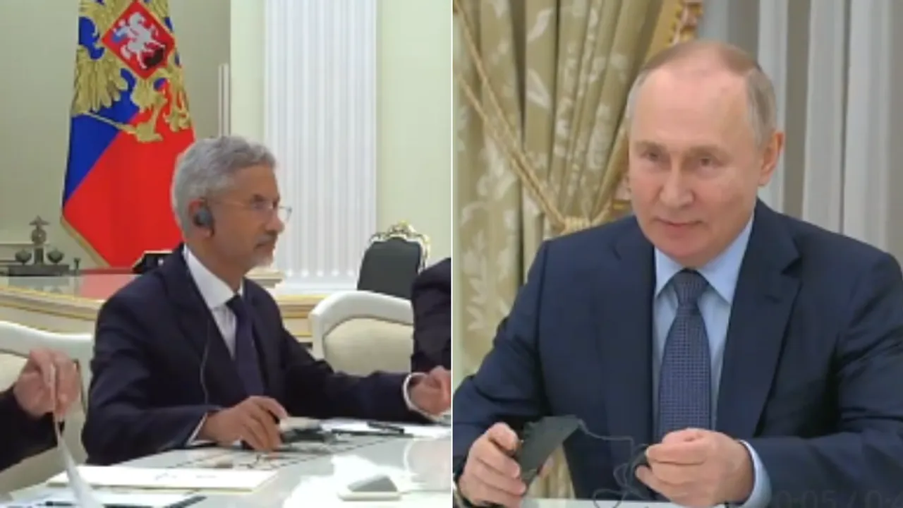  India's Jaishankar meets Vladimir Putin.  Photograph:(Others) 