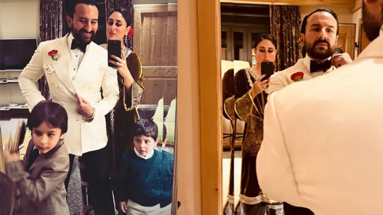  In the picture Kareena Kapoor, Saif Ali Khan and their two sons Taimur and Jeh Photograph:(X) 