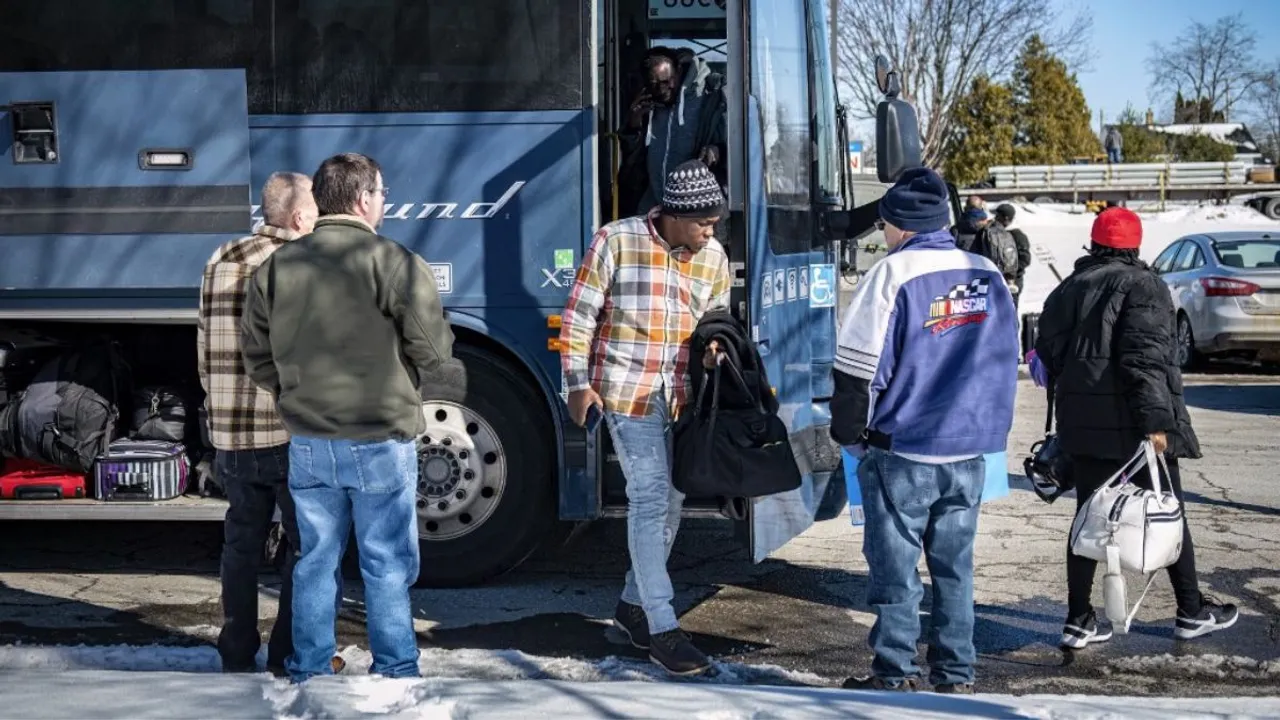  NYC is seeking $708 million, which it says was the cost the city incurred to provide the 33,000 migrants shelter and services over the last two years.  Photograph:(AFP) 