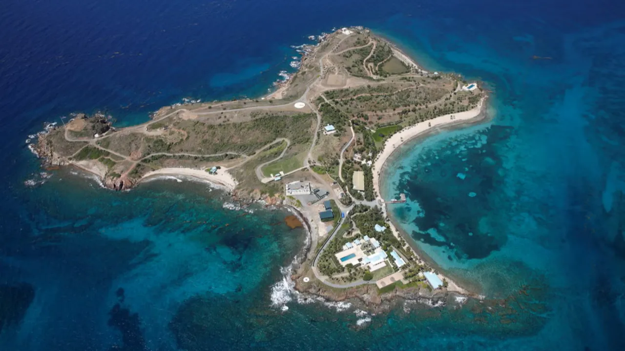 The island of Little St James  Photograph:(Reuters) 