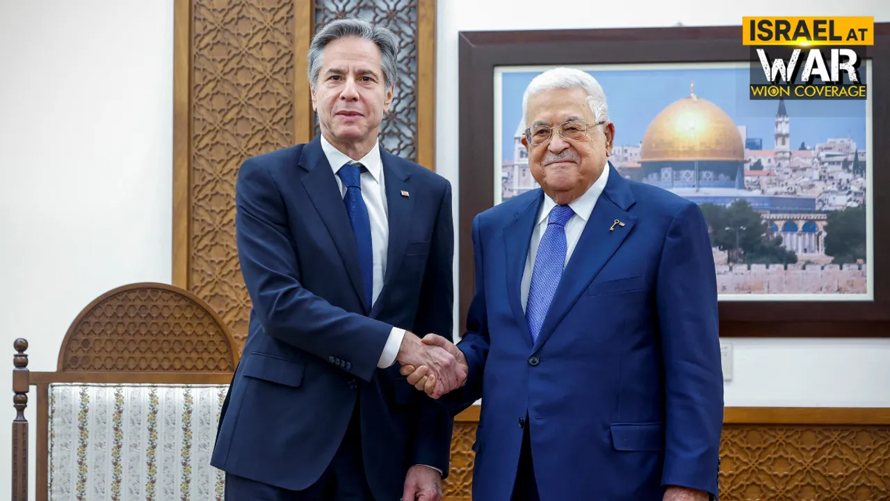 Blinken meets Abbas Photograph:(Reuters) 