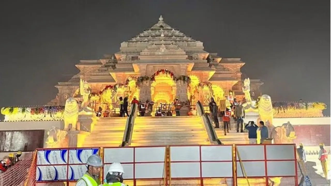  The Ram Temple consecration ceremony took place on Monday (Jan 22) Photograph:(X) 
