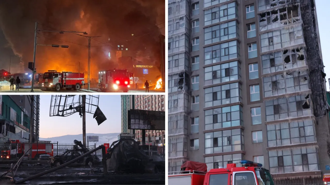  Mongolia gas explosion Photograph:(Facebook) 
