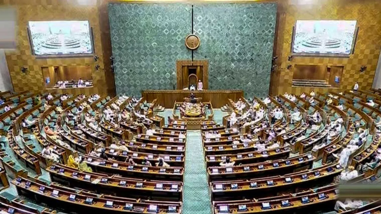 File photo of Lok Sabha (Lower House of Indian Parliament) Photograph:(PTI) 