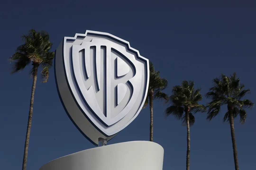  The Warner Bros logo is seen during the annual MIPCOM Photograph:(Reuters) 