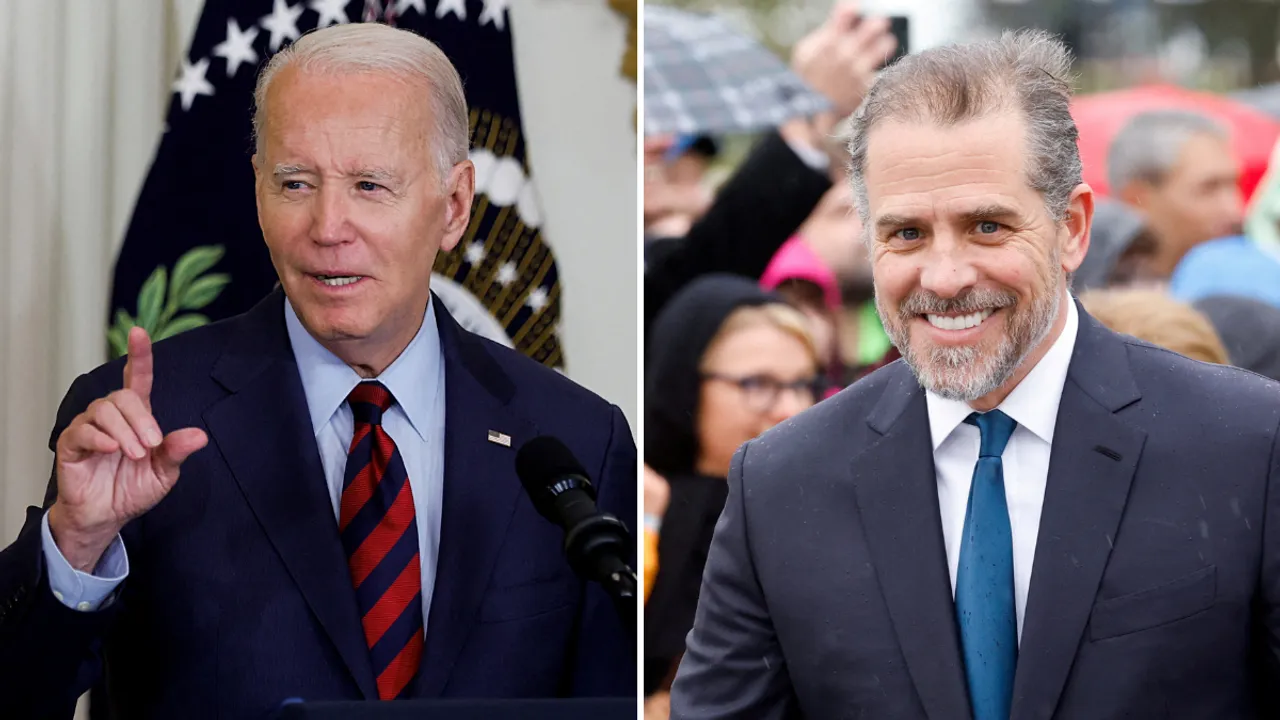  US President Joe Biden and son Hunter Biden. Photograph:(Reuters) 