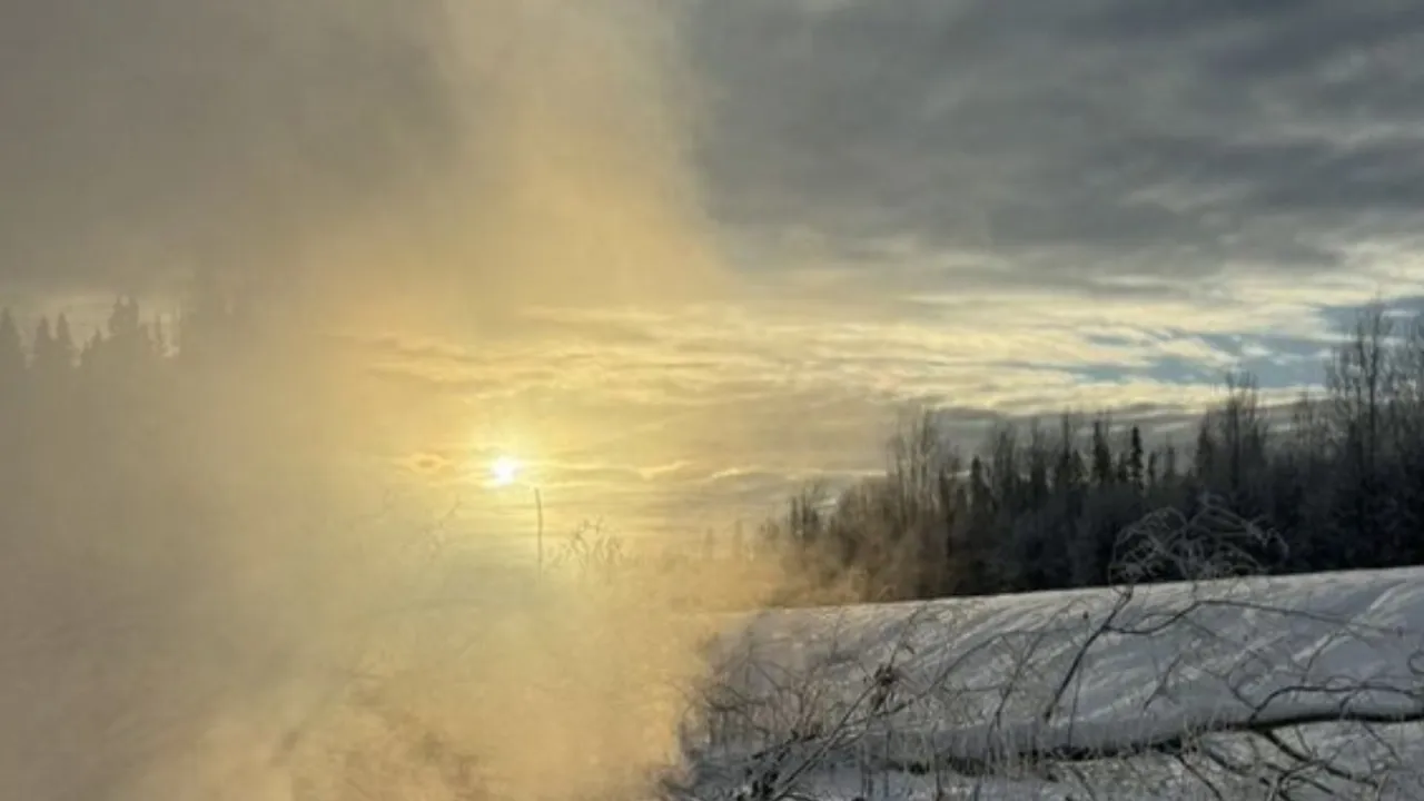  Zombie fires burn in Canada amid snow-covered plains. Photograph:(Others) 