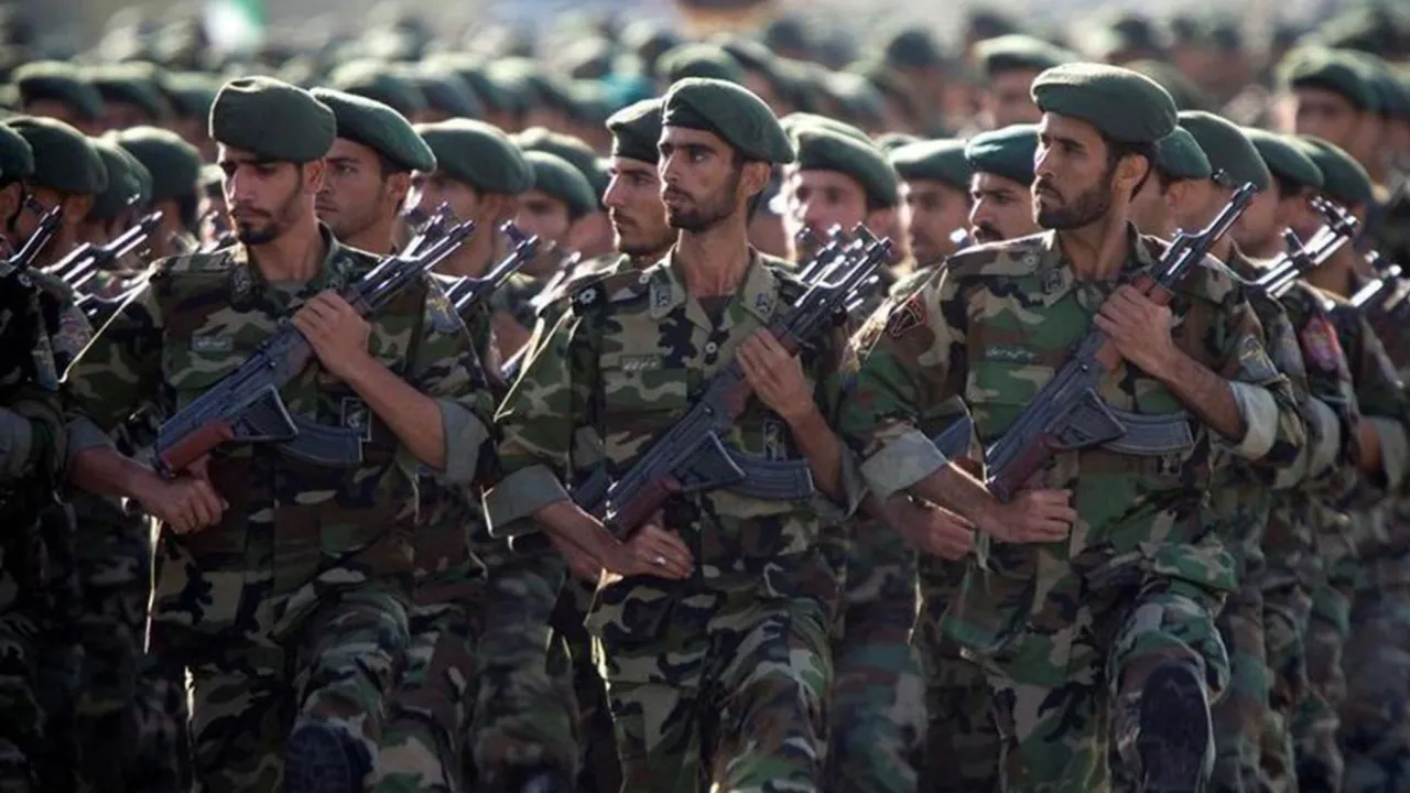  Members of Iran's Revolutionary Guards (representational image) Photograph:(Reuters) 
