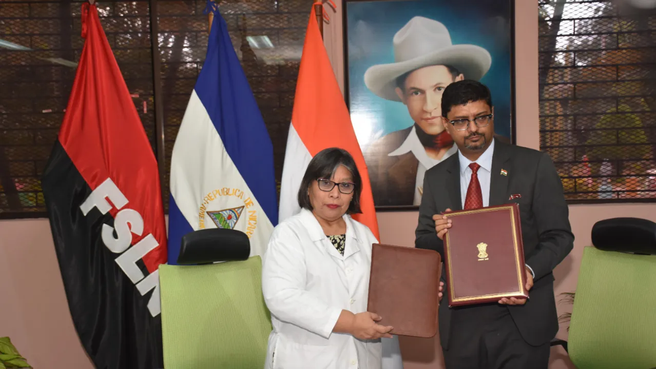  India and Nicaragua signed a Memorandum of Understanding (MoU) on Pharmacopoeia on Cooperation in the field of the regulation of medicines Photograph:(WION Web Team) 