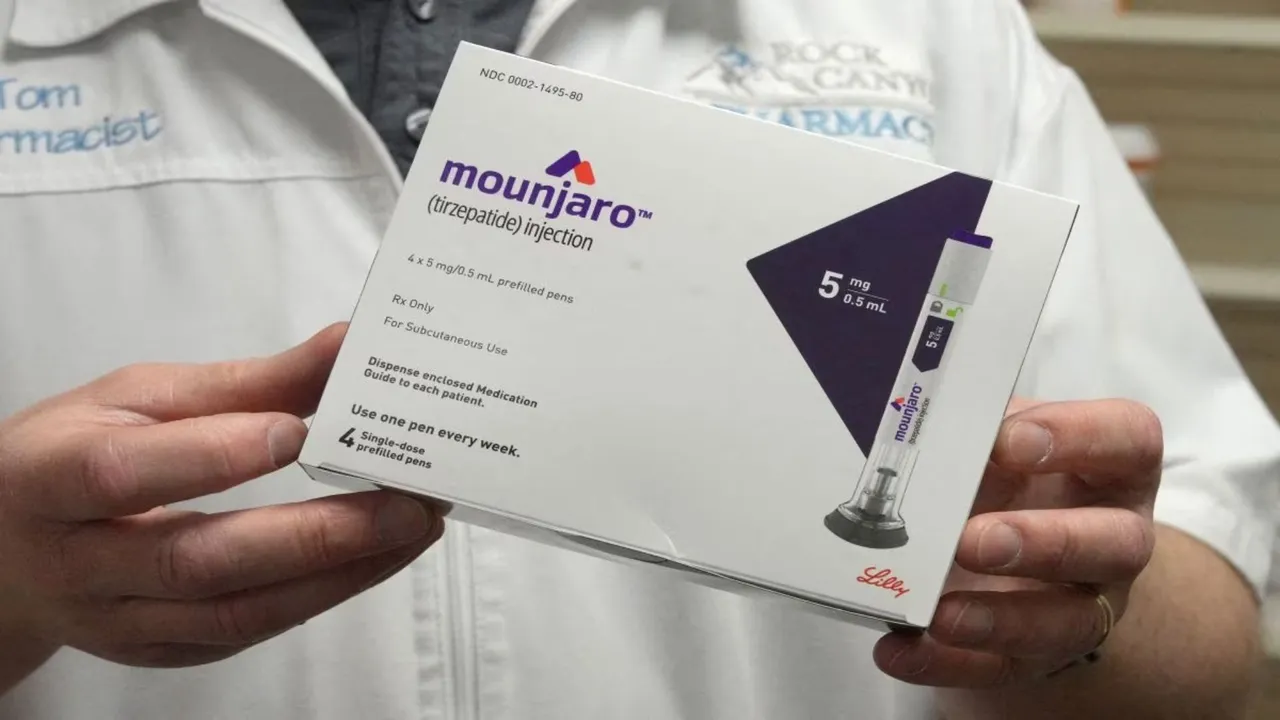  A pharmacist displays a box of Mounjaro, a tirzepatide injection drug used for treating type 2 diabetes made by Lilly at Rock Canyon Pharmacy in Provo, Utah, US Photograph:(Reuters) 