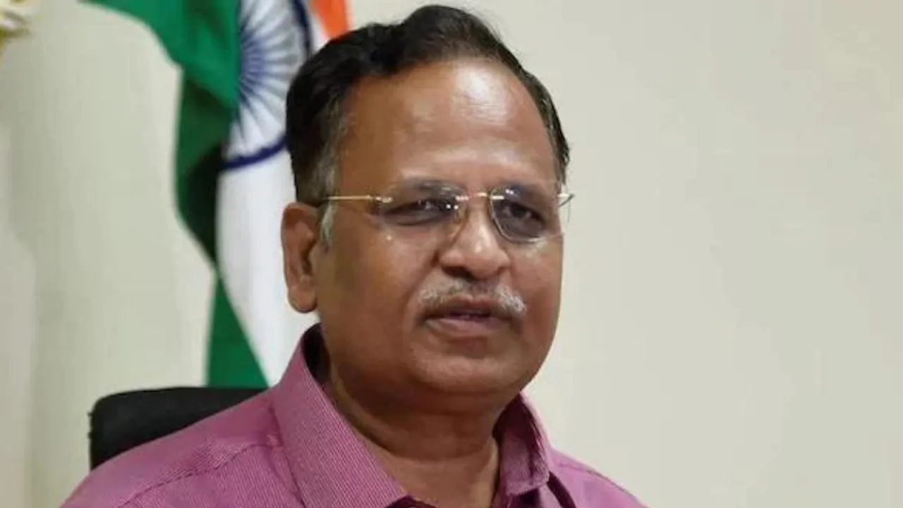  File image of Delhi's former minister Satyendar Jain. Photograph:(PTI) 