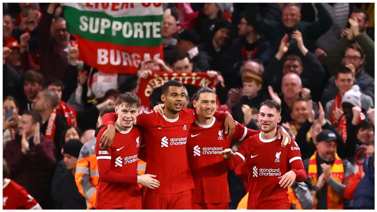  Liverpool back on top as late goals ensures dramatic win over Sheffield United Photograph:(Reuters) 