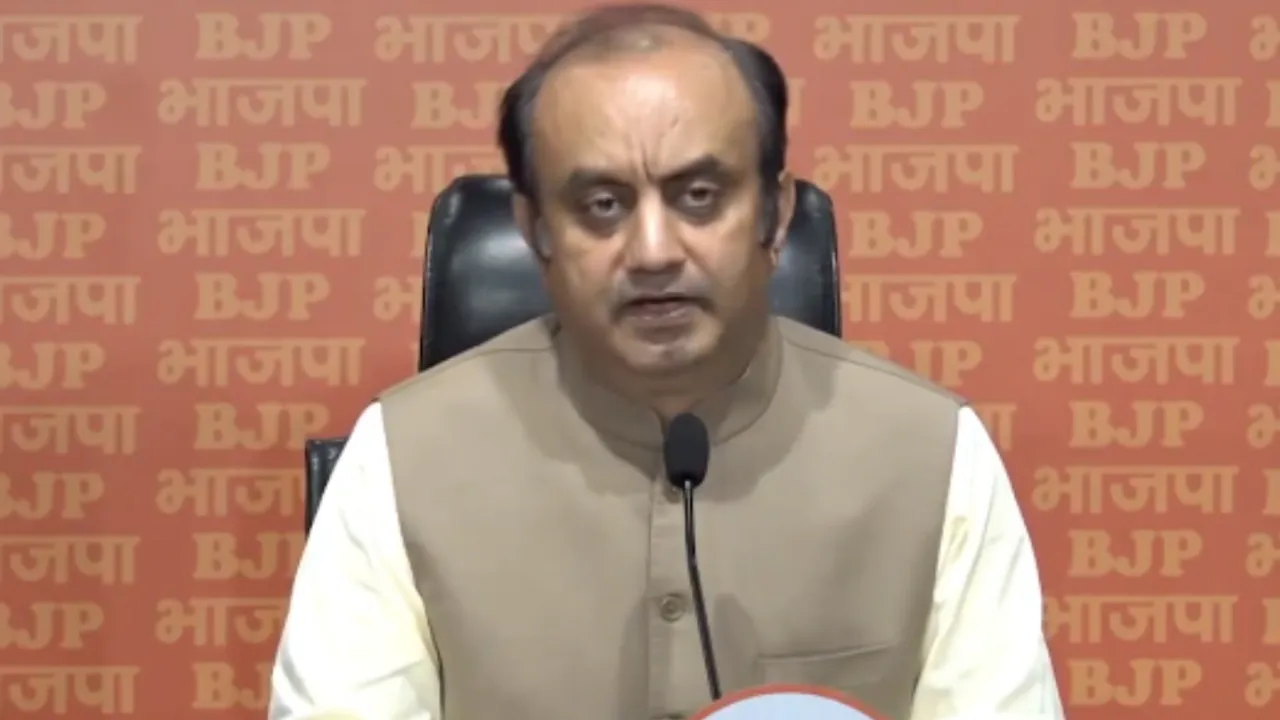  BJP MP Sudhanshu Trivedi addressing the press   Photograph:(X) 