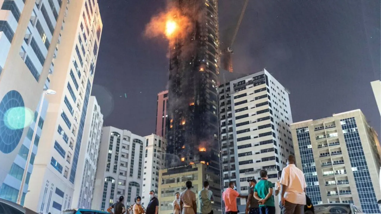  Sharjah building fire Photograph:(X) 