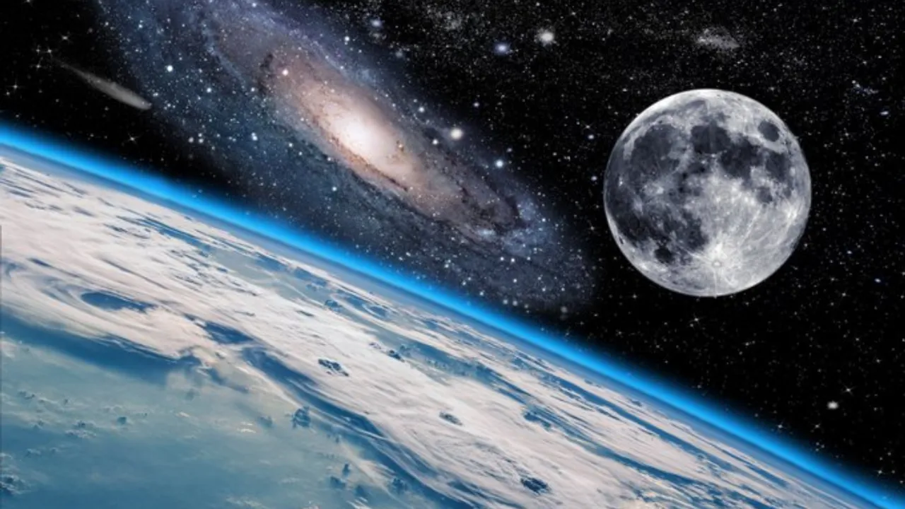  Representational image of the moon in the space. Photograph:(Others) 