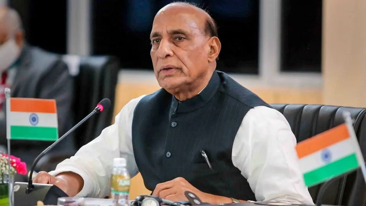  India's Defence Minister Rajnath Singh  Photograph:(ANI) 