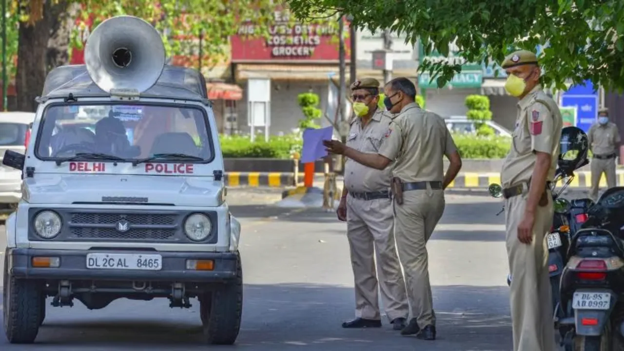  Representative image. File photo of Delhi police personnel.  Photograph:(PTI) 