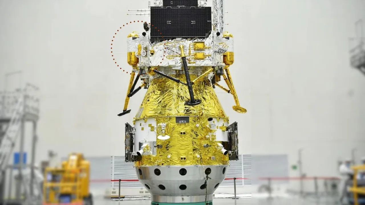  Circled, Chang'e-6 purported secret rover to the Moon. (Image: Andrew Jones/X)  Photograph:(X) 
