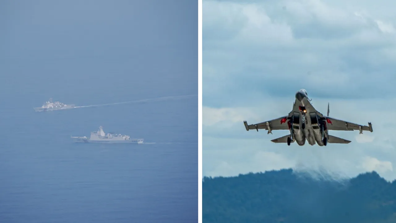  Chinese military drills around Taiwan Photograph:(Agencies) 