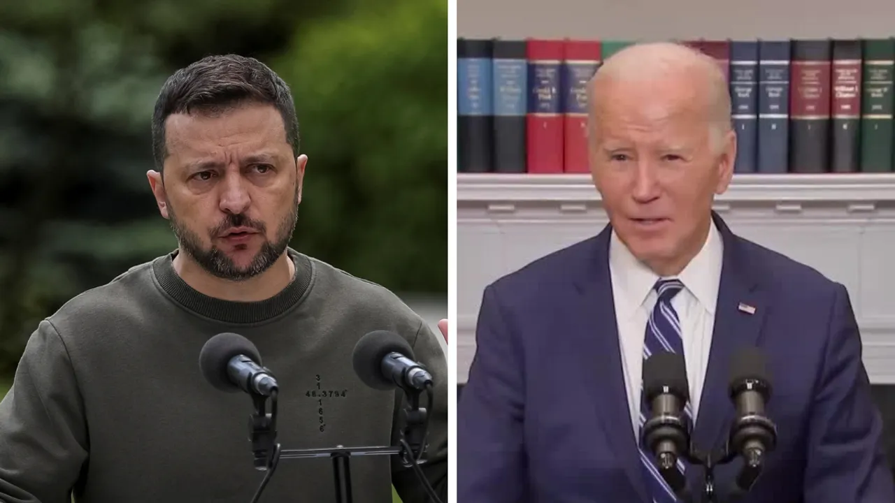  United States President Joe Biden and Ukrainian President Volodymyr Zelensky Photograph:(Reuters) 