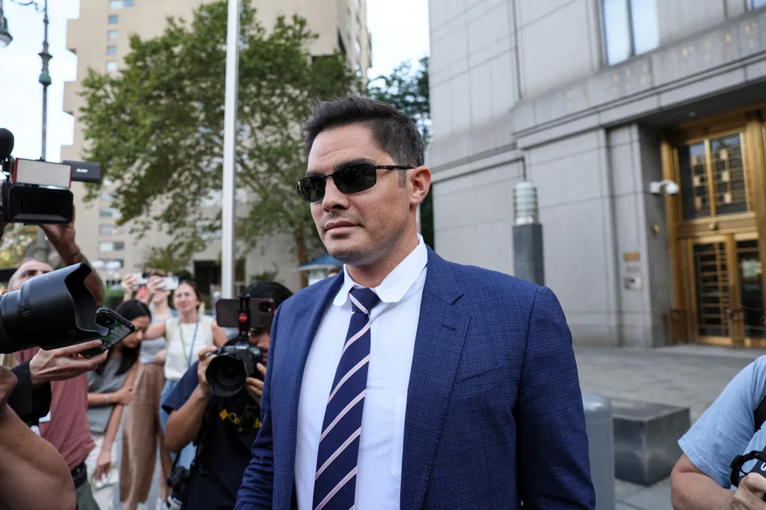  Ryan Salame exits Federal Court after pleading guilty in New York. Photograph:(Reuters) 