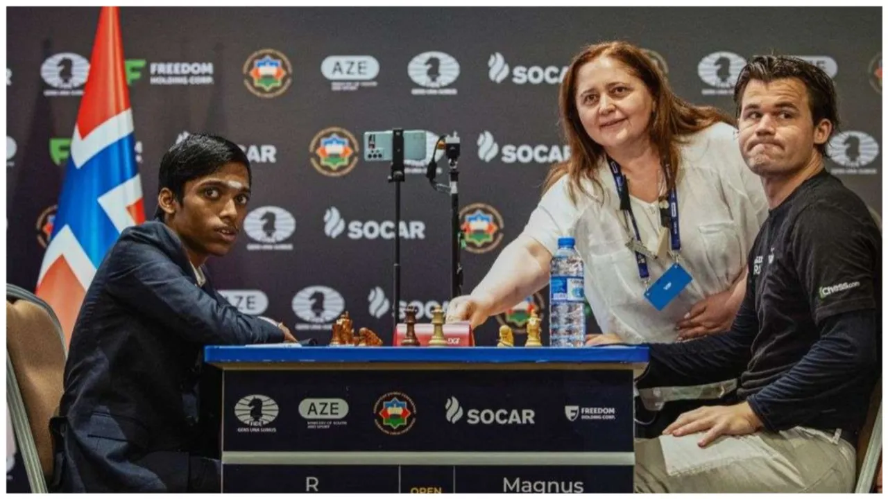  Norway Chess: R Praggnanandhaa earns maiden classical win vs Magnus Carlsen Photograph:(PTI) 