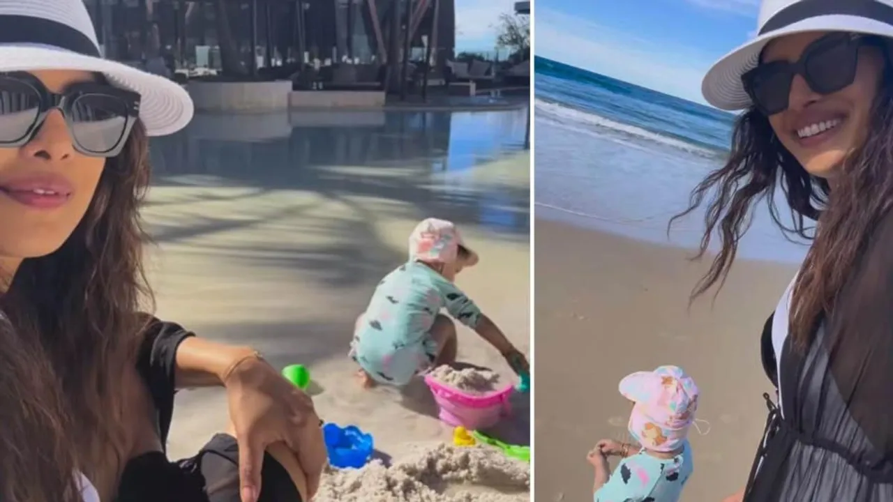 Priyanka Chopra spends a fun Sunday with daughter Malti at the beach
