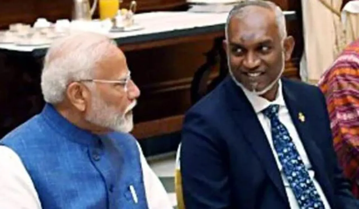  President Mohamed Muizzu of Maldives meeting with Indian PM in Delhi Photograph:(Agencies) 