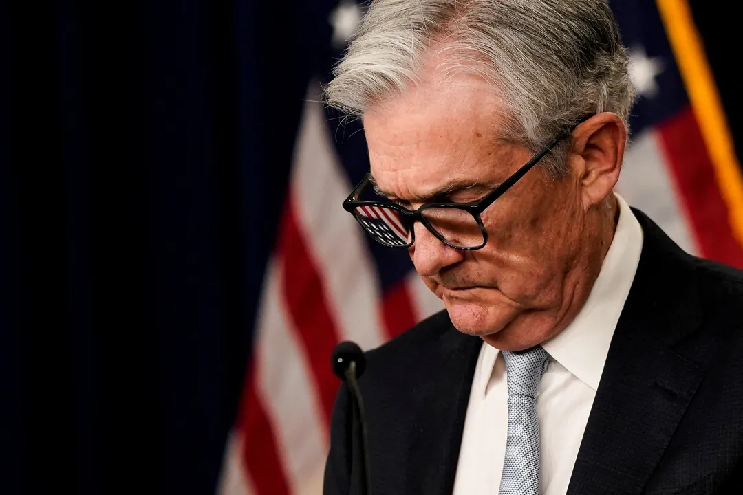  Federal Reserve Chair Jerome Powell at a news conference in Washington. Photograph:(Reuters) 