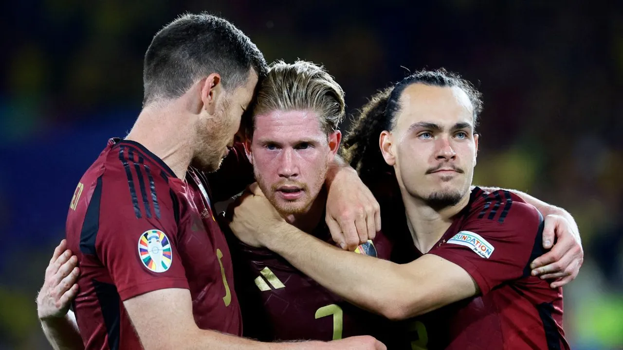  Euro 2024 De Bruyne dismisses retirement talks after Belgium's win vs Romania Photograph:(Reuters) 