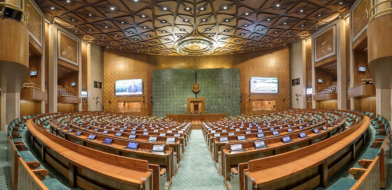  Inside view of the lower house of the Indian Parliament Photograph:(Agencies) 
