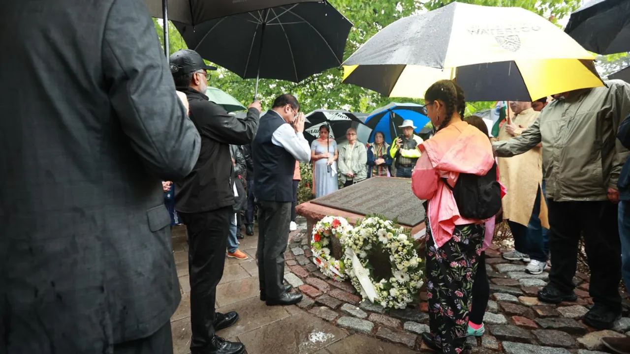  High Commissioner Sanjay Kumar Verma paid homage to the victims of Air India flight 182 Kanishka in Ottawa Photograph:(X) 