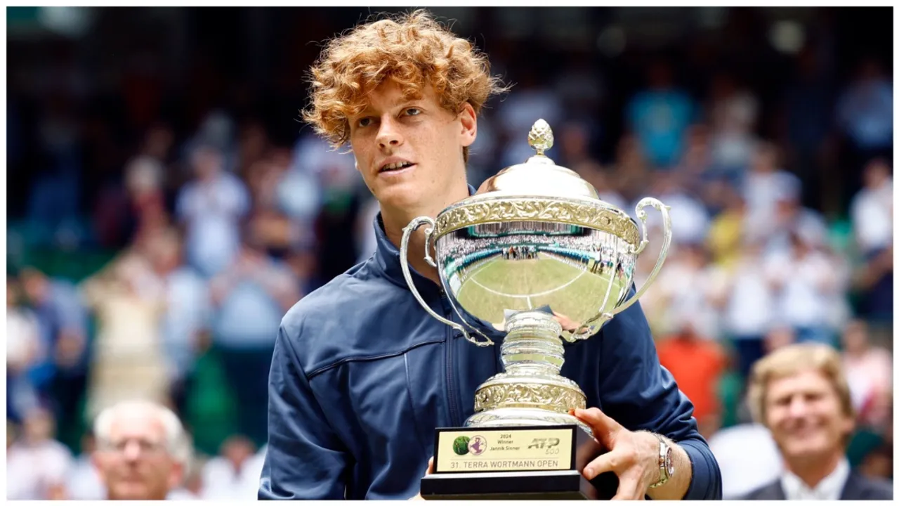  Jannik Sinner confident ahead of Wimbledon 2024 after first grasscourt title Photograph:(Reuters) 