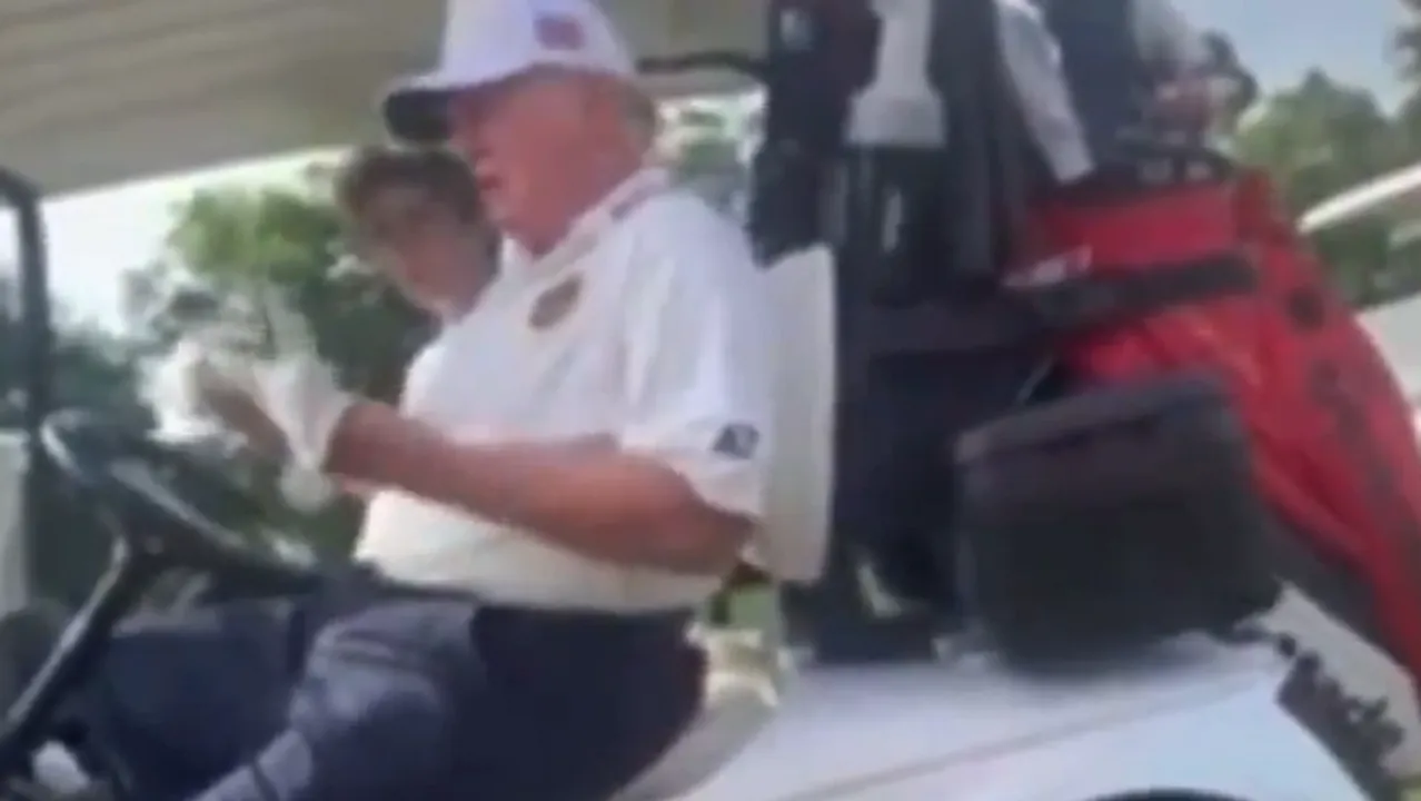  Screengrab from the viral Trump video  Photograph:(X) 