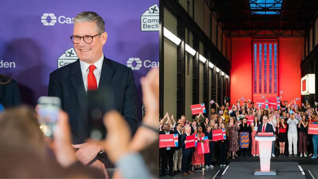  Keir Starmer has defeated the Conservative Party leader, Rishi Sunak by a huge margin, thereby ending the 14-year rule of the Conservatives over Britain Photograph:(X) 