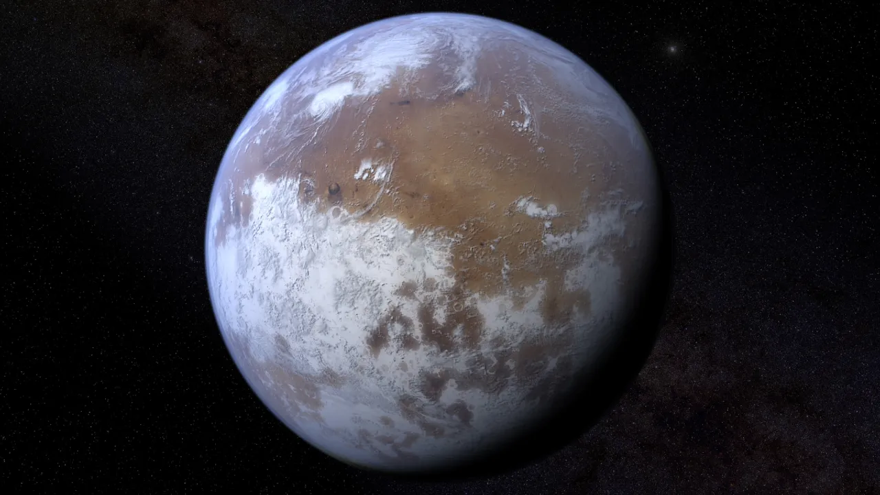  Image of an icy Mars. Photograph:(Others) 