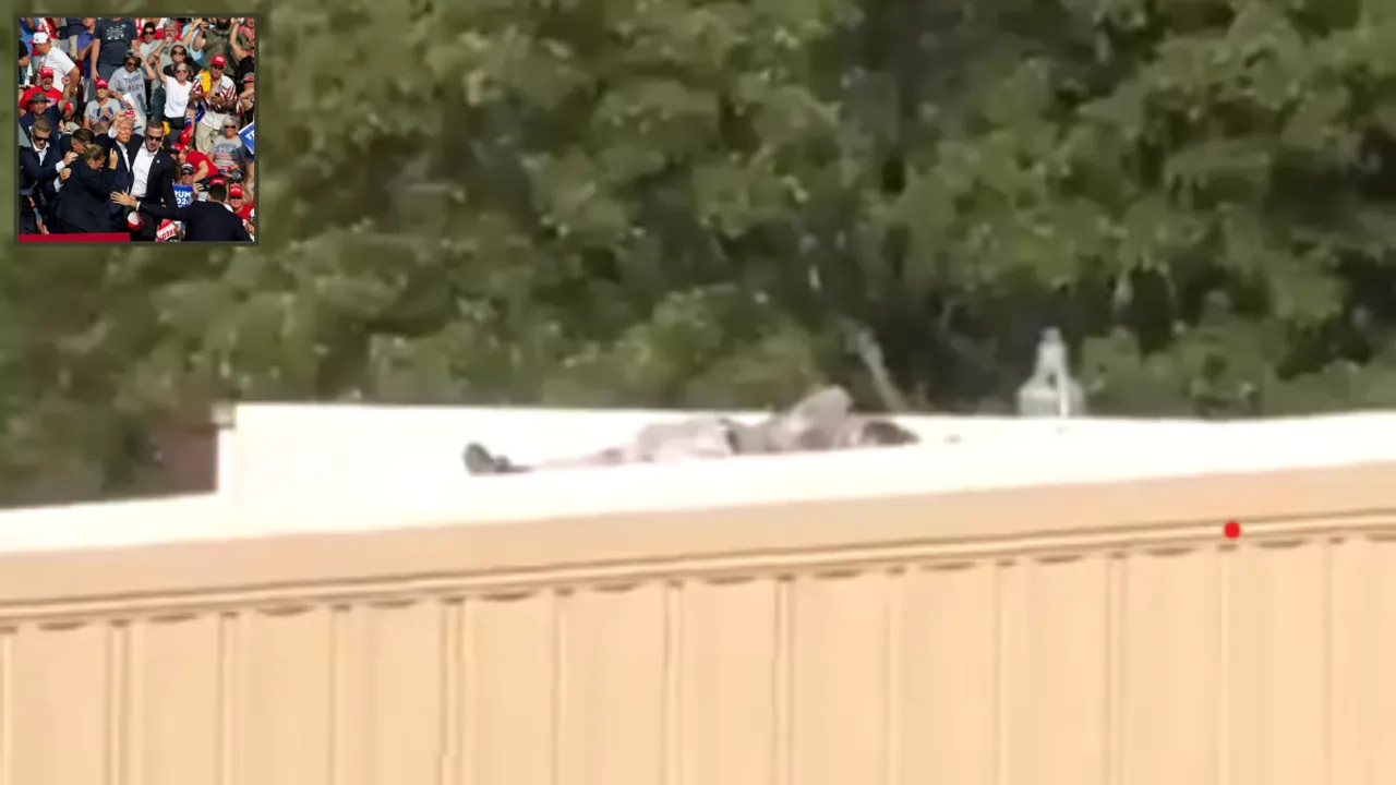  Screengrab of the video showing alleged Trump shooter Photograph:(X) 