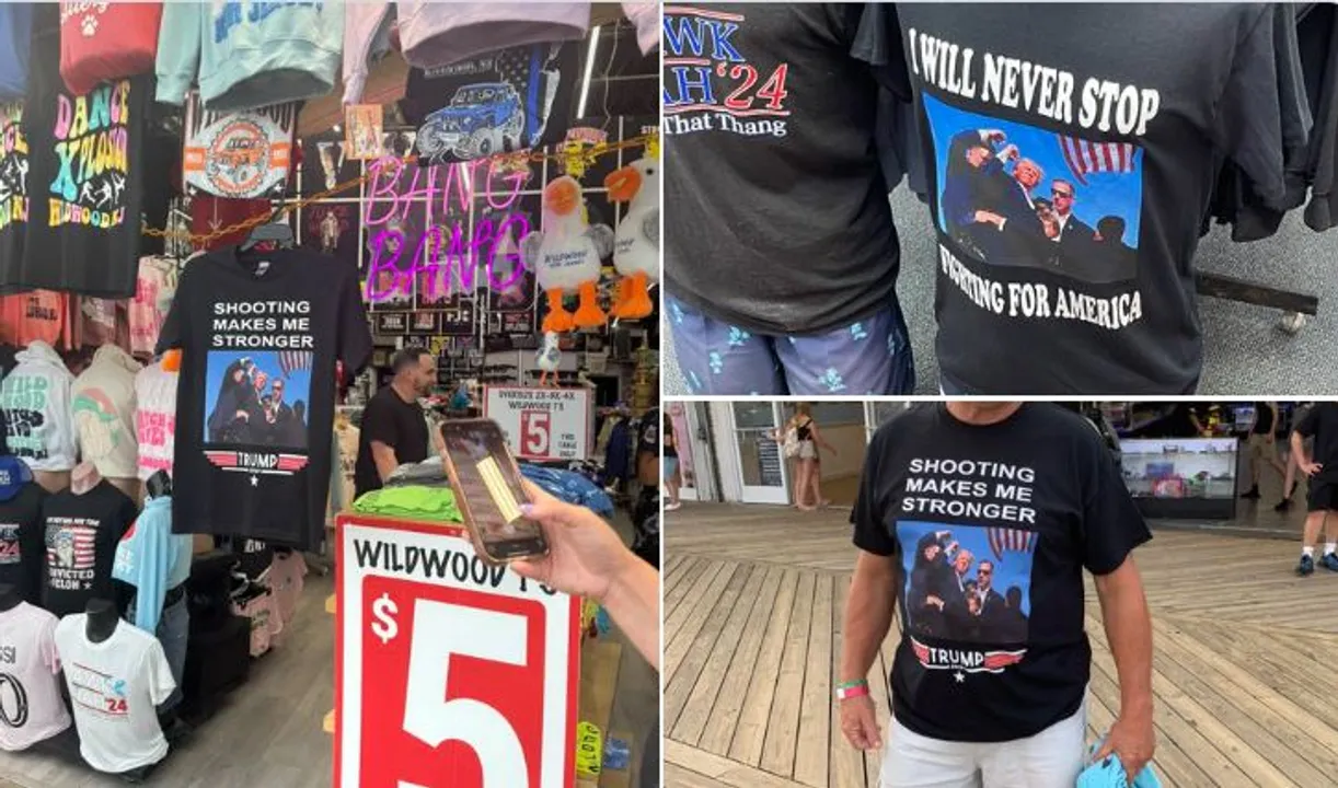  Trump attack T-shirts go on sale in China Photograph:(Agencies) 