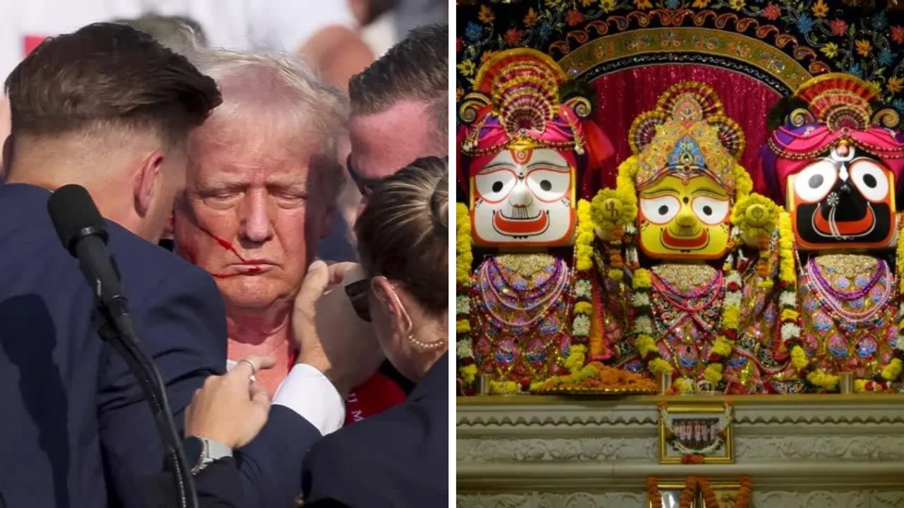  A viral claim has linked Trump's 1976 gesture for Lord Jagannath with his assassination survival Photograph:(Agencies) 