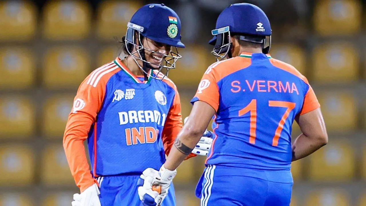  Women's Asia Cup 2024: Deepti Sharma, Smriti Mandhana lead India's charge as women in blue hammer Pakistan Photograph:(X) 