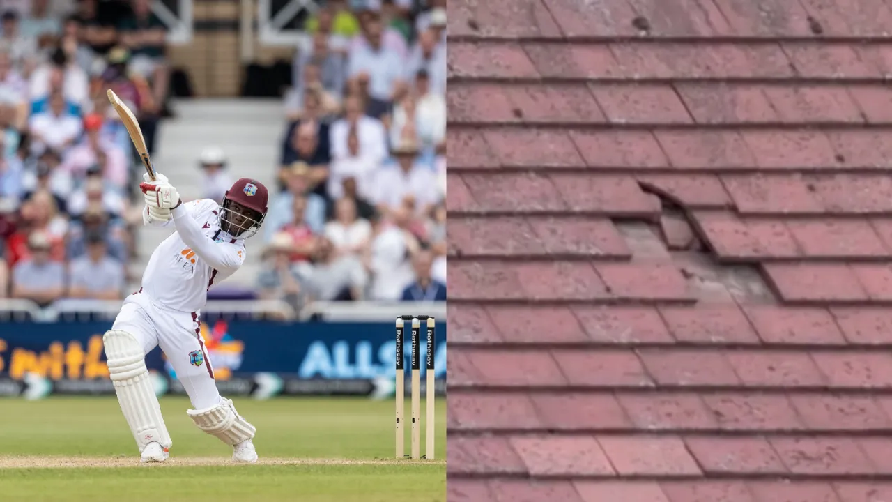  WATCH: Shamar Joseph breaks roof tiles at Trent Bridge with MONSTER six as West Indies take first innings lead Photograph:(X) 