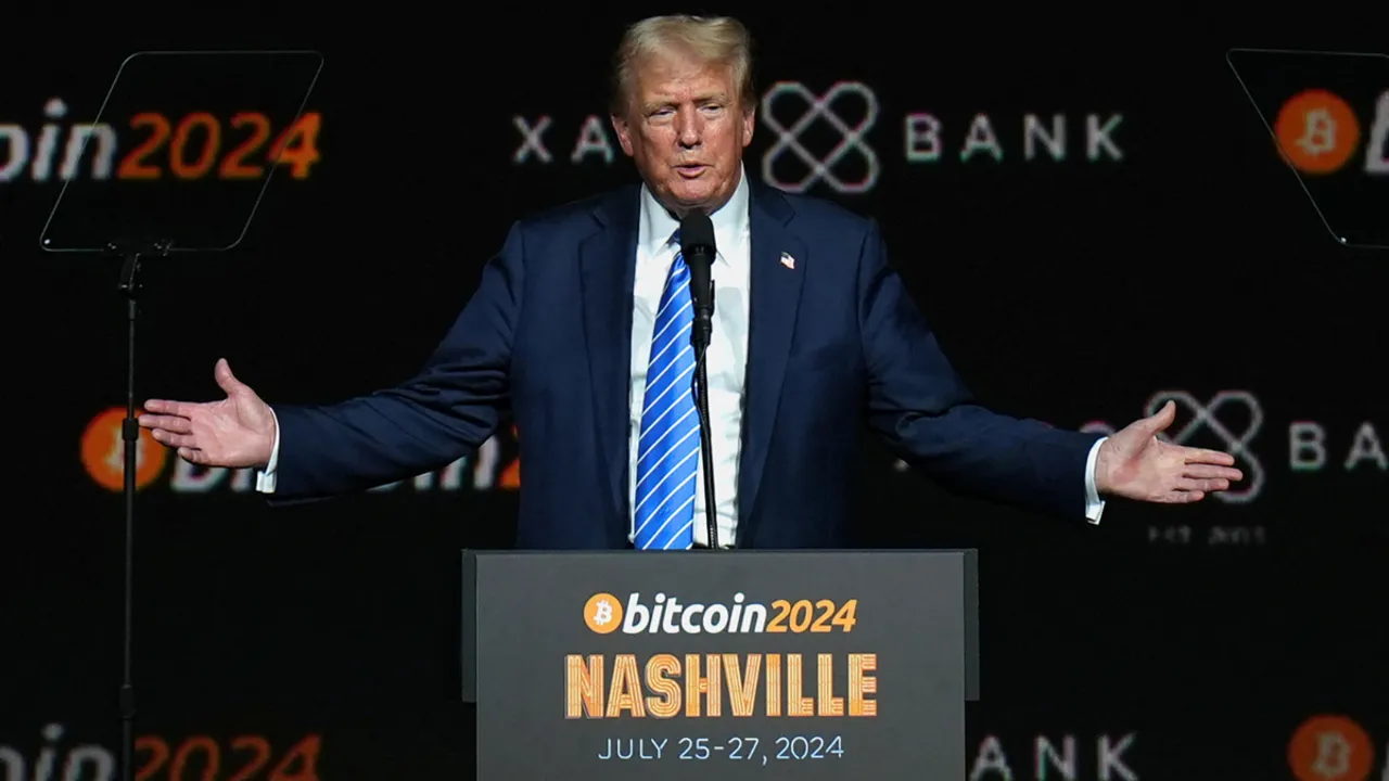  Trump, who once dismissed bitcoin as a "scam," positioned himself as the pro-cryptocurrency candidate said: "They'll dominate, and we cannot let China dominate. They are making too much progress as it is." Photograph:(Reuters) 