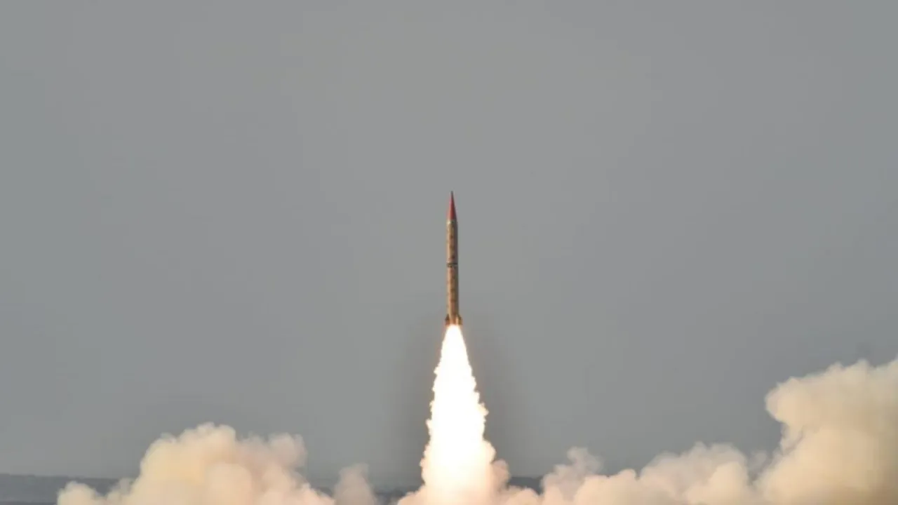  File photo of surface-to-surface ballistic missile Shaheen-II. Photograph:(Agencies) 